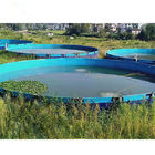 Factory Supply Foldable Pvc Tarpaulin Water Tank Fish Farming Tank Pvc Fish Pond With Galvanized Metal steel  Frame supplier