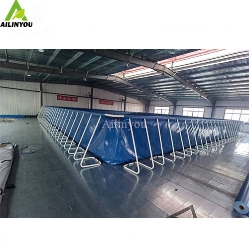 Ailinyou Factory Price Rectangular Above Ground Swimming Pool Folding Swimming Pool