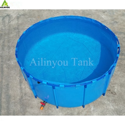 PVC Outdoor Fish Pond Low Cost Tarpaulin Fish Tank Plastic Pools For Fish Farming
