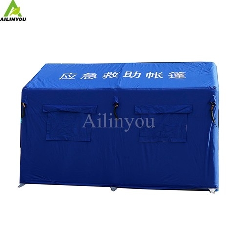 Custom Outdoor  Camping Inflatable Waterproof Canvas Emergency Shelter Heavy Duty Rescue Disaster Relief Tent