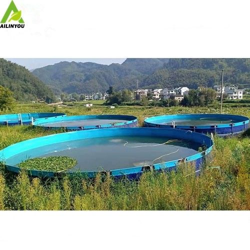 Resuable Cheap Price Folding Plastic PVC Fish Farm Tank 5000L With Cover