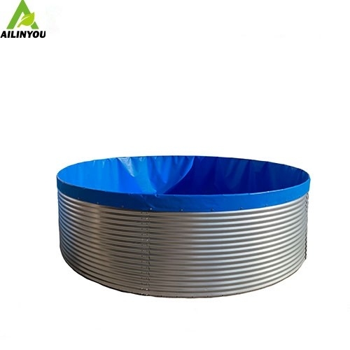 Factory Custom Galvanized Steel Water Storage Tank For Indoor And Outdoor Fish Farming Tank