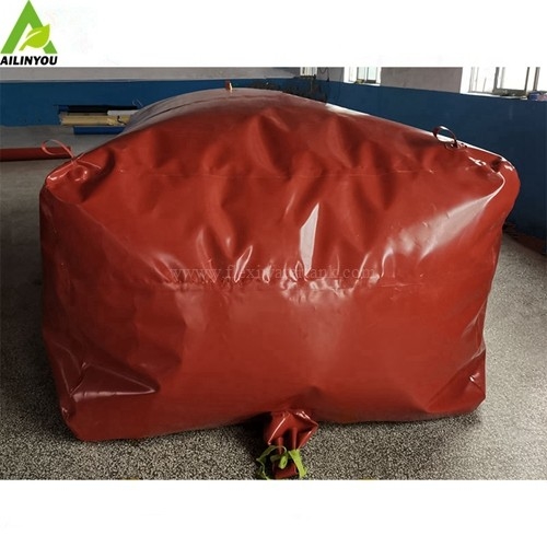Long Life High Quality  Red Mud PVC Biogas Storage Balloon  500m3 Balloon Biogas Plant