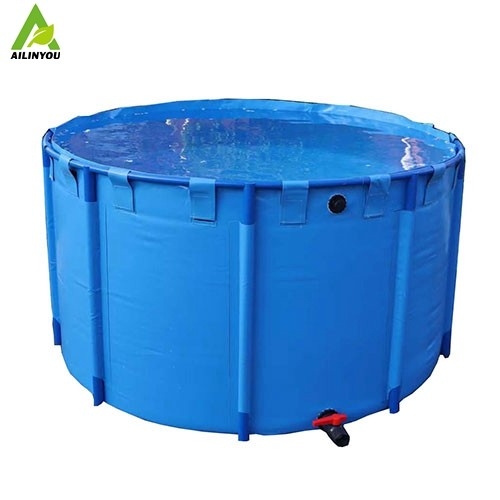 Ailinyou Hot sale Eco-Friendly round pvc fish breeding tanks outdoor tilapia biofloc fish farming tank 1000 Liters