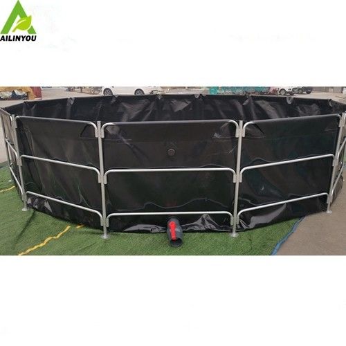 aquaculture fish tanks flexible and foldable pvc tarpaulin fish tank prawn farming equipment