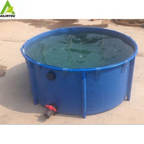 High quality 5000 litres collapsible plastic pvc tarpaulin fish breeding farm tank of aquaculture