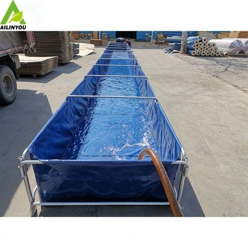 China  Manufacturer Plastic Aquaculture Round Fish Farming Tanks Tarpaulin  Fish Farming Tank