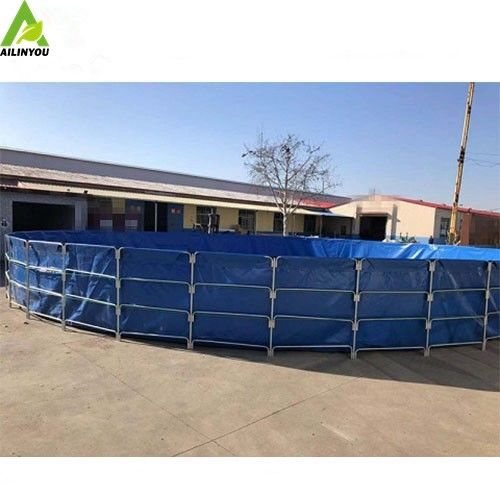 Hot Sale Anti-leaking Collapsible Indoor Tilapia Fish Farming Water Tanks Collapsible Plastic Frame Fish Tank